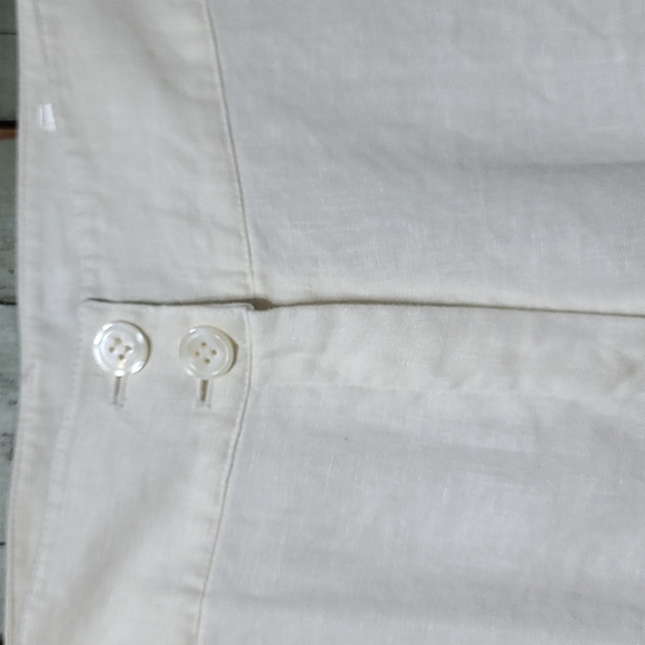 Script 100% linen capris - Picture 3 of 8